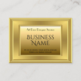 Elegant modern Faux Gold Metal Minimalist Visitekaartje