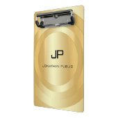 Elegant modern Faux Gold Monogram Sjabloon Mini Klembord (Angled2)