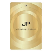 Elegant modern Faux Gold Monogram Sjabloon Mini Klembord (Achterkant)