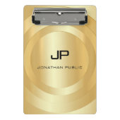 Elegant modern Faux Gold Monogram Sjabloon Mini Klembord (Voorkant)