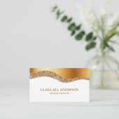 Elegant Modern Faux Gold Standard Visitekaartje (Staand voorkant)