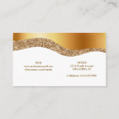 Elegant Modern Faux Gold Standard Visitekaartje (Achterkant)