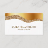 Elegant Modern Faux Gold Standard Visitekaartje (Voorkant)