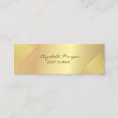 Elegant Modern, Faux Gold, Stripes Mini Visitekaartje (Voorkant)