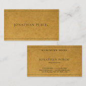 Elegant modern Faux Kraft Paper Unieke plaat Visitekaartje (Voorkant / Achterkant)