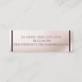 Elegant Modern, Faux Lashes, Makeup Artist Mini Visitekaartje (Achterkant)