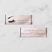 Elegant Modern, Faux Lashes, Makeup Artist Mini Visitekaartje (Voorkant / Achterkant)
