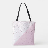 Elegant modern faux roos gold glitter confetti tote bag (Achterkant)
