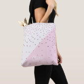Elegant modern faux roos gold glitter confetti tote bag (Dichtbij)