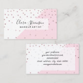 Elegant modern faux roos gold glitter confetti visitekaartje (Voorkant / Achterkant)