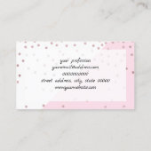 Elegant modern faux roos gold glitter confetti visitekaartje (Achterkant)