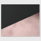 Elegant modern faux roos goud zwart geometrisch cadeaupapier (Vlak)