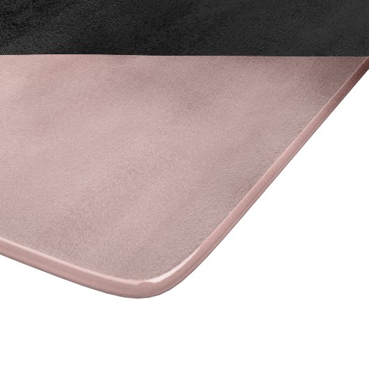 elegant modern faux roos goud zwart geometrisch snijplank (Hoek)