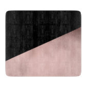 elegant modern faux roos goud zwart geometrisch snijplank (Voorkant)