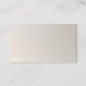 Elegant Modern Faux Silver Foil en Taupe Monogram Visitekaartje (Achterkant)