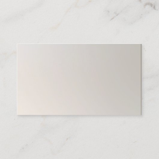 Elegant Modern Faux Silver Foil en Taupe Monogram Visitekaartje (Achterkant)