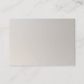 Elegant Modern Faux Silver Foil en Taupe Monogram Visitekaartje (Achterkant)