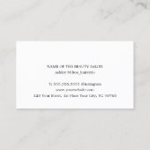 Elegant Modern Faux Silver Hair Stylist Visitekaartje (Achterkant)