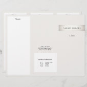 Elegant modern FAUX Silver Striped Salon Brochure (Voorkant / Achterkant)