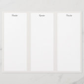 Elegant modern FAUX Silver Striped Salon Brochure (Achterkant)