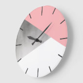 elegant modern faux zilverzwart roze geometrisch grote klok (Hoek)