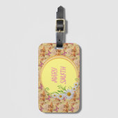 Elegant Modern Floral Bag Label Bagagelabel (Voorkant (verticaal))