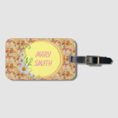 Elegant Modern Floral Bag Label Bagagelabel (Voorkant (horizontaal))