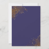 Elegant Modern Floral Black Wedding Invitations Kaart (Achterkant)