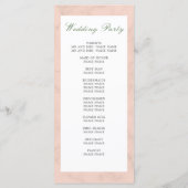 Elegant Modern Floral Chic Wedding Welkom Programmakaart (Achterkant)