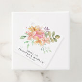 Elegant Modern Floral Classic Bedankjes Labels (In situ)