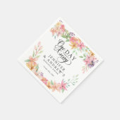 Elegant Modern Floral Classic | Rehearsal Dinner Servet (Hoek)