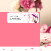 Elegant Modern Floral Fairy Garden Retouradres Etiket