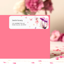 Elegant Modern Floral Fairy Garden Retouradres Etiket