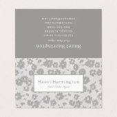 Elegant Modern Floral Gevouwen Visitekaartje Custo (Buitenkant ongevouwen)