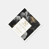 Elegant Modern Floral Gold 50e Jubileum Servet (Hoek)