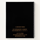 Elegant modern Floral Gold Notitieboek (Achterkant)