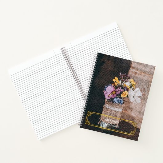 Elegant modern Floral Gold Notitieboek (Binnen)