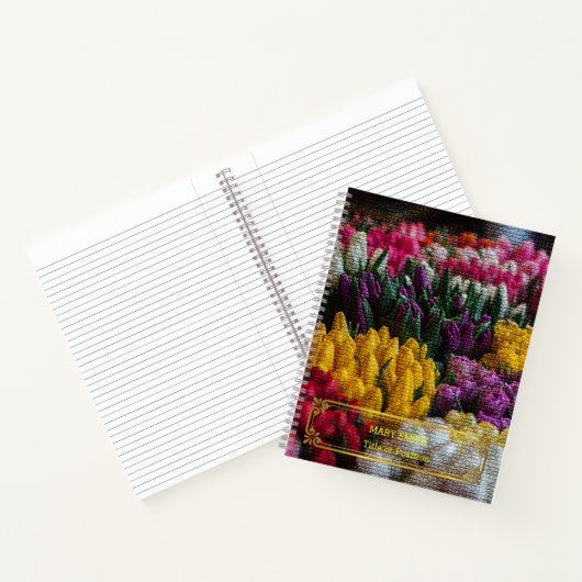 Elegant modern Floral Gold Notitieboek (Binnen)