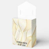 Elegant modern Floral Gold White Line Collectie Bedankdoosjes (Geopend)