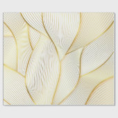 Elegant modern Floral Gold White Line Collectie Cadeaupapier (Vlak)