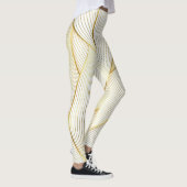 Elegant modern Floral Gold White Line Collectie Leggings (Rechts)