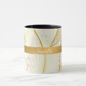 Elegant modern Floral Gold White Line Collectie Mok (Midden)