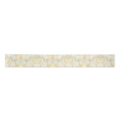 Elegant modern Floral Gold White Line Collectie Satijnen Lint (Voorkant)
