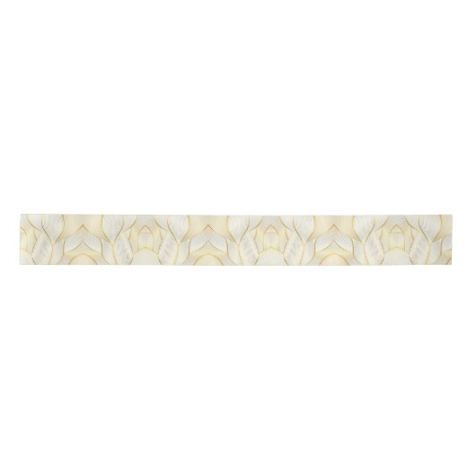 Elegant modern Floral Gold White Line Collectie Satijnen Lint (Voorkant)