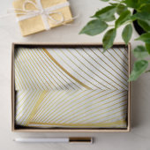 Elegant modern Floral Gold White Line Collectie Tissuepapier (Geschenk)