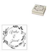 Elegant, modern, Floral kroon Rubberstempel (Gestempeld)