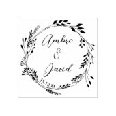 Elegant, modern, Floral kroon Rubberstempel (Afrduk)