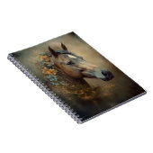 Elegant Modern Floral Paard Gepersonaliseerd Gift Notitieboek (Rechterzijde)