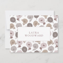 Elegant modern Floral Pattern, gepersonaliseerd Notitiekaartje