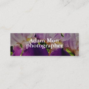 Elegant Modern Floral Photo Mini Visitekaartje